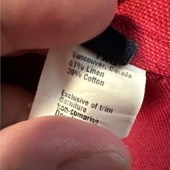 Beautiful Vintage Ron Leal Red Skirt Suit made in Canada Linen and Cotton Blend - Picture 8 of 10